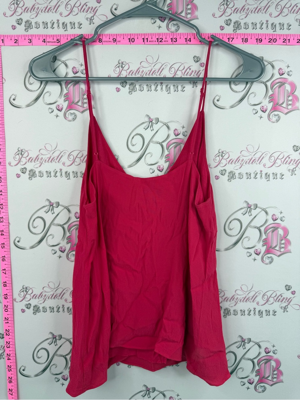 Wilfred free tank top flowy red Hot Pink Silk-Blend Cami Top - Picture 2 of 10